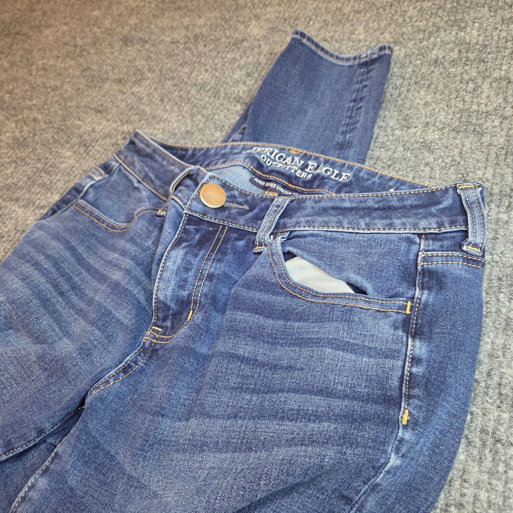 American Eagle Outfitters Jegging Jeans Dark Wash Super‎ Stretch Women Size 8
